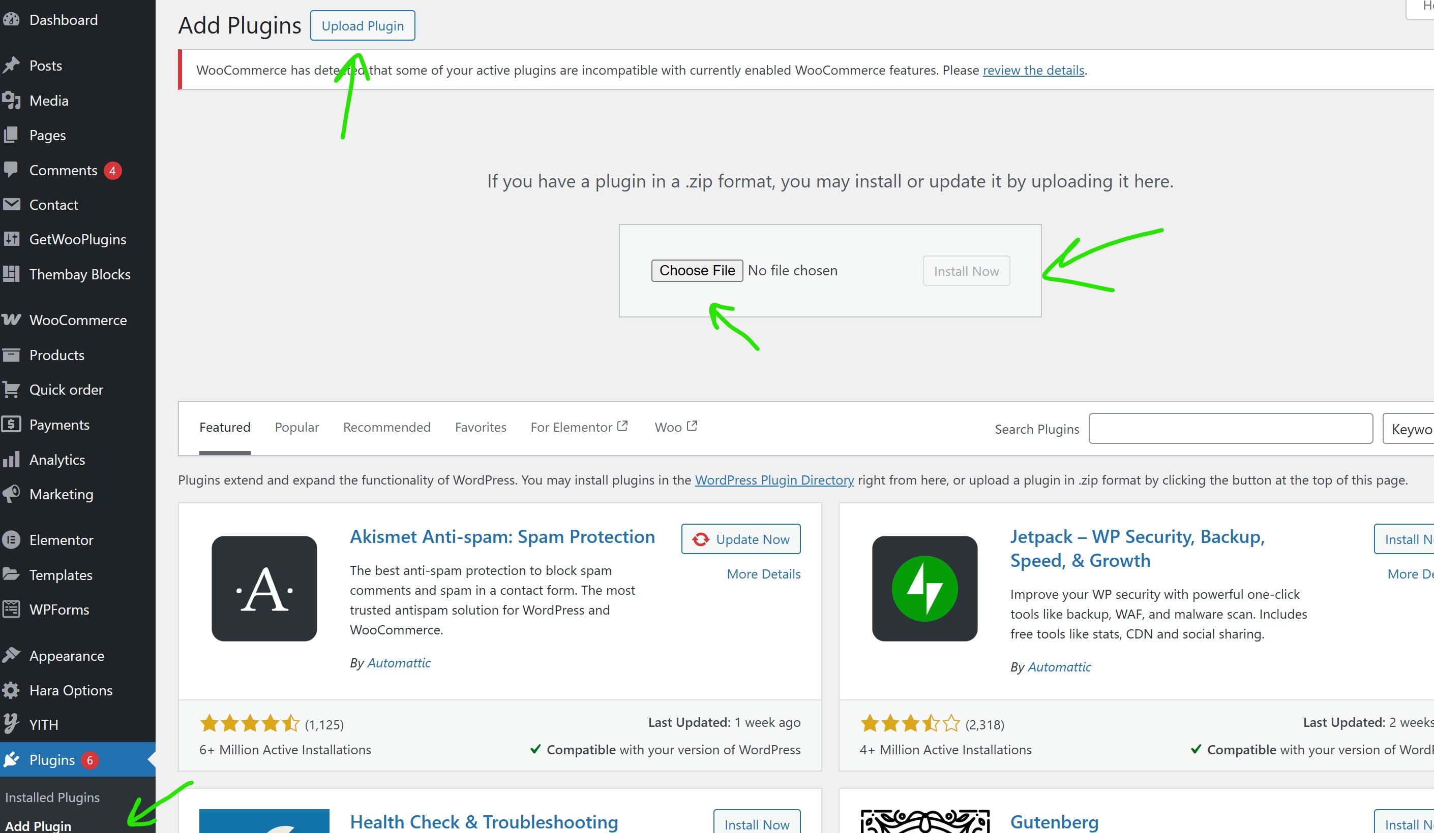 Plugin installation screenshot