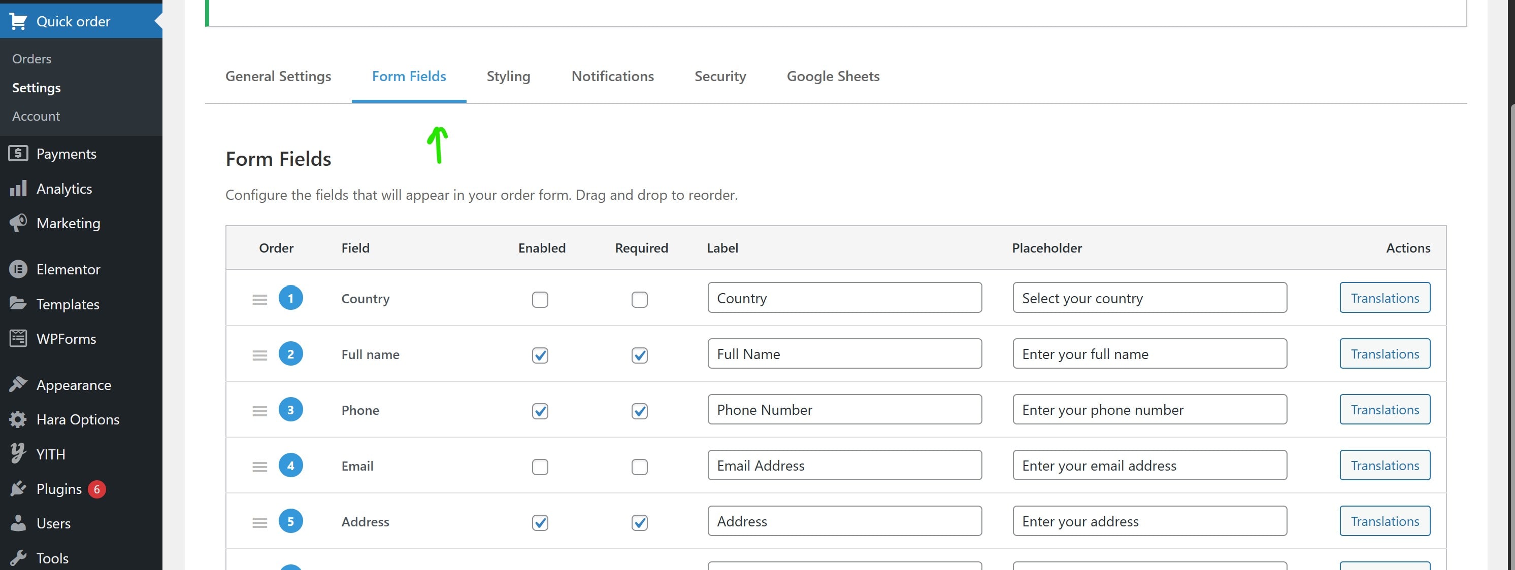 Adding Custom Fields Screenshot